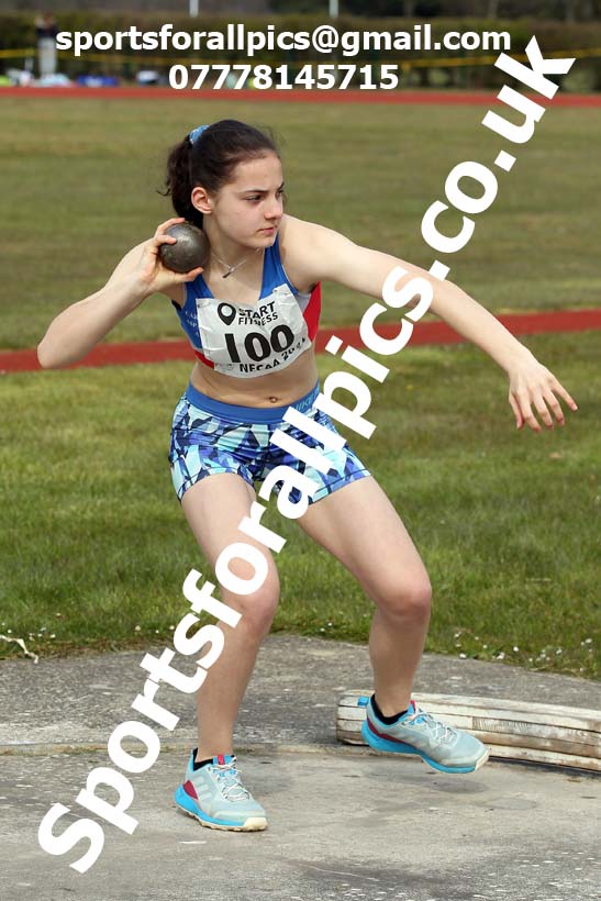 Shot putt, 2021 NECAA Open Graded Meeting, Morpeth. Photo: David T. Hewitson/Sports for All Pics